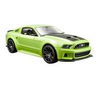 Maisto Véhicule miniature Ford Mustang Street Racer 2014 Échelle 1:24 Vert métallique 31506gr