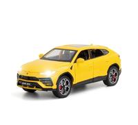 Modèle réduit de Voiture Urus en Alliage moulé sous Pression à l'échelle 1:24 avec lumières et Musique, 6 Portes ouvrantes, Objet de Collection.(Yellow)