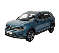 Modèle Réduit en Alliage À L'échelle 1:18 du Volkswagen Tharu 2019 SUV Bleu Tout-Terrain Voiture Familiale Classique
