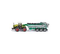 Siku Tracteur Claas Xerion 1827 – Remorque épandeur 1:87, rampe à pendillards pivotable