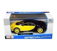 Modèle réduit - MAISTO - Bugatti Chiron - Noir - 1/24 - Pneus en caoutchouc véritable