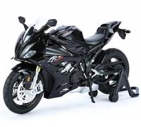 ModèLe RéDuit Moto Course pour BMW S1000Rr L'éPour Chelle 1:12 Alliage MéTal Moulé sous Pression avec Effets Sonores Et Lumineux Jouet IdéAl pour Offrir(Black- Silver)