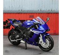 ModèLe RéDuit Moto L'éPour Chelle 1:18 Moulé sous Pression Jouet Simulation Course Portable pour Les Doigts Compatible avec pour Yamaha YZF-R1 Et(Bleu)