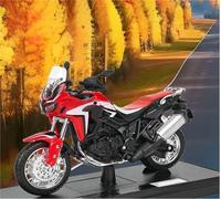 ModèLe RéDuit Moto pour Honda Africa Twin Dct Alliage L'éPour Chelle 1:18 Jouet Scooter DéCoration Gâteau(Black- Silver)