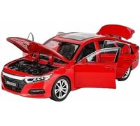 Modèle réduit Voiture Alliage moulé sous Pression l'épour Chelle 1:24 pour Honda pour Accord Collection modèles réduits véhicules métal avec Finition soignée(Red)
