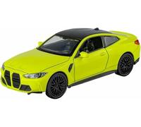 Modèle réduit Voiture pour BMW pour M4 Alliage moulé sous Pression l'épour Chelle 1:32 - Kit Maquette véhicule Fini élégant Collection Souvenirs(Jaune)