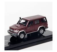 Modèle Réduit Voiture Rouge Moulé en Alliage À Petite Échelle pour Toyota Land 76 Décoration D'intérieur Échelle 1/64 Miniature De Collection(Red)