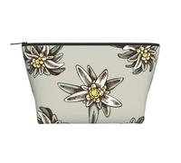 Modèle sans Couture avec H Et Edelweiss Coloré Dessiné, Trousse de Toilette Trousse de Maquillage Sac à cosmétiques Trousse de Toilette de Voyage Portable