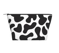 Modèle sans Couture avec Vache Tachetée, Trousse de Toilette Trousse de Maquillage Sac à cosmétiques Trousse de Toilette de Voyage Portable