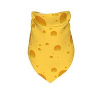 Modèle sans Couture de Fromage Suisse,Bavoir écharpe Triangulaire à Capuche réglable pour Animaux de Compagnie, Capuche Lavable adaptée aux Chiens et Chats de Petite, Moyenne et Grande Taille