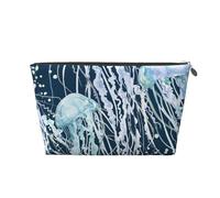 Modèle sans Couture De Méduse Aquarelle, Trousse de Toilette Trousse de Maquillage Sac à cosmétiques Trousse de Toilette de Voyage Portable