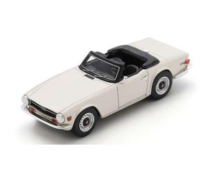 MODÈLE STATIQUE DIECAST DIECAST SCHUCO 1/43 TRIUMPH TR6 BLANC OUVERT