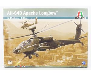 MODÈLE STATIQUE ITALIEN HUGHES AH-64D APACHE LONGBOW HÉLICOPTÈRE MILITAIRE 1/48