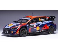 MODÈLE STATIQUE IXO 1/18 HUYNDAI I20N 6 SOURD WRC RALLY MONTE CARLO 2023