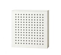 Modèle Sur Pied Meuble Cache Radiateur avec Motif Ajouré en Croix Panneau | 12 mm PVC Plaques, Respirant et Imperméable, Convient Entrée Salon Chambre - Installation Sans Perçage(80x90x15)