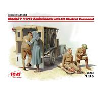 Model T 1917 Ambulance With Us Medical Personnel- 1:35e -