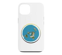 Modèle Terre Plate avec Cycle biblique Jour Nuit Coque pour iPhone 13