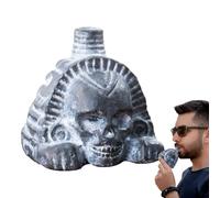 Modèle tête de mort - Pièce d'artisanat artistique, style facial texturé, représentation complète du cranium, accessoire de studio décoratif avec formation équilibrée | pour vitrine à la maison