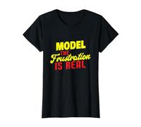 Modèle The Frustration is Real Funny Model T-Shirt Graphique avec Valeur, Femme, Noir, M