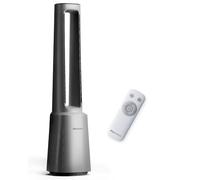 Modèle tour sans lame Pro Breeze OmniAir - Silencieux avec télécommande, filtre HEPA, écran LED, 10 niveaux - Purificateur d'air et refroidissement en un - Argent