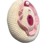 Modèle tricoté de vulve et clitoris, modèle génital féminin, mannequin gynécologique, modèle combiné de vulve, for l'étude et la communication(White)