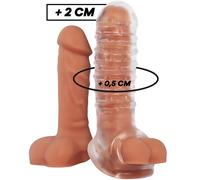 Modèle V15 de l'extenseur de pénis creux transparent Virilxl - Profondeur: 52 mm, Rayon: HOMME, Couleur: Blanc, Largeur: 92 mm, Longueur: 217 mm