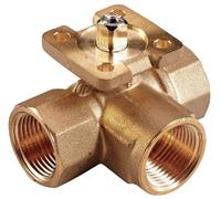 Modèle VG1845AN Vanne à boisseau sphérique 3 voies en acier inoxydable NPT avec modèle VA9203-BGA-2 actionneur électrique à ressort fermé sans interrupteur