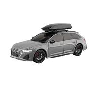 Modèle Voiture Audi RS6 Échelle 1 24 Jouets Alliage Moulé sous Pression Lumière Sonore Ouverte Véhicules D'ornement Rétractables Jouets Non RC(Gray)