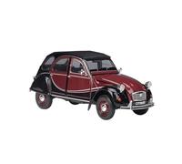 Modèle Voiture Classique Alliage moulé sous Pression pour Citroën 2CV 6 Charleston Collection décoration pour Maison échelle 1:24(Red)