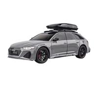 Modèle Voiture Miniature 1:24 for Audi RS6 RS7 Modèle Voiture Miniature Alliage Moulé Pression Lumière Portes Peuvent Être Ouvertes avec Traction Arrière Modèle réduit Voiture(RS6 Titanium)