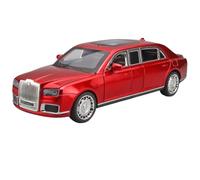Modèle Voiture Miniature 1:24 for Aurus Motors Aurus Senat Berline Luxe Russe en Alliage Métal Moulé sous Pression Modèle Voiture avec Son Et Lumière Modèle réduit Voiture(Red Box)