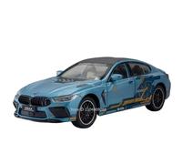 Modèle Voiture Miniature 1:24 for BMW M3 Track Edition M8 Modèle De Voiture De Sport en Alliage Moulé sous Pression Roue Pullback Modèle Exquis Modèle réduit Voiture(M8 Blue)