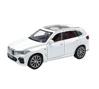 Modèle Voiture Miniature 1:24 for BMW The 7 760Li X5 Alliage Moulé sous Pression Exquis Phares Et Modèle De Voiture De Simulation De Sons Modèle réduit Voiture(X5 White)