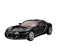 Modèle Voiture Miniature 1:24 for Bugatti Atlantic Modèle Voiture Alliage Moulé sous Pression Modèle Voiture avec Lumières Et Sons Super Voiture Sport Modèle réduit Voiture(Black)