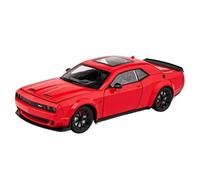 Modèle Voiture Miniature 1:24 for Dodge Challenger Hellcat Red Eye Alliage Modèle De Voiture Son Et Lumière Miniature Simulation Voiture Modèle réduit Voiture(Red)