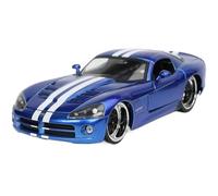 Modèle Voiture Miniature 1:24 for Dodge Viper SRT10 Modèle Voiture Course Alliage Moulé Pression Modèle Véhicule Voiture De Sport Haute Simulation Modèle réduit Voiture(Blue)