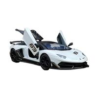 Modèle Voiture Miniature 1:24 for Lamborghini Aventador SVJ 63 Modèle Voiture Alliage Moulé Pression Métal Moulé sous Pression Voiture Lumière Modèle réduit Voiture(White)