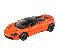 Modèle Voiture Miniature 1:24 for McLaren 720S Modèle en Alliage Moulé Pression Modèle Voiture Sport Simulation Collection Sons Et Lumières Modèle réduit Voiture(Orange)