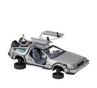 Modèle Voiture Miniature 1:24 for Retour vers Le Futur Time Machine DMC-12 Delorean Modèle Voiture en Alliage Moulé sous Pression Collection Métal Modèle réduit Voiture(2 Fly with Box)