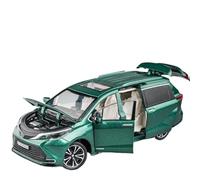Modèle Voiture Miniature 1:24 for Toyota Sienna MPV Van Modèle De Voiture Moulé sous Pression Miniature Tirer Son Et Lumière Modèle réduit Voiture(Green Boxed)