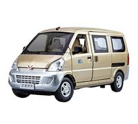 Modèle Voiture Miniature 1:24 for Wuling Rongguang Modèle De Voiture en Métal Moulé sous Pression Camion Tirer Son Et Lumière Modèle De Camion Barbecue Modèle réduit Voiture(Van Gold)