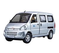 Modèle Voiture Miniature 1:24 for Wuling Rongguang Modèle De Voiture en Métal Moulé sous Pression Camion Tirer Son Et Lumière Modèle De Camion Barbecue Modèle réduit Voiture(Van Silver)