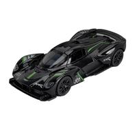Modèle Voiture Miniature 1:32 for Aston Martin Vulcan Alliage Modèle Voiture Sport Métal Moulé Pression Ouverture Porte Lumière Tirer vers L'arrière Modèle réduit Voiture(Valkyrie Black)