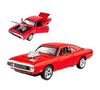 Modèle Voiture Miniature 1:32 for Dodge Challenger 1970 Modèle Voiture Classique Alliage Rapide Voiture Moulée Pression Décoration Voiture Furieuse Broche Modèle réduit Voiture(Red No Box)