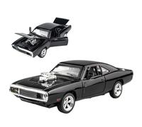 Modèle Voiture Miniature 1:32 for Dodge Challenger 1970 Modèle Voiture Classique Alliage Rapide Voiture Moulée Pression Décoration Voiture Furieuse Broche Modèle réduit Voiture(Black No Box)