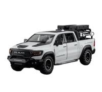 Modèle Voiture Miniature 1:32 for Dodge RAM 1000 TRX Mammoth Métal Moulé sous Pression en Alliage Modèle De Voiture Console Centrale Ornements Décoratifs Modèle réduit Voiture(White)