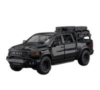 Modèle Voiture Miniature 1:32 for Dodge RAM 1000 TRX Mammoth Métal Moulé sous Pression en Alliage Modèle De Voiture Console Centrale Ornements Décoratifs Modèle réduit Voiture(Black)