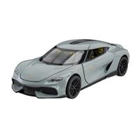 Modèle Voiture Miniature 1:32 for Gem Age Mega-GT Gemini Alloy Mini Car Diecast Metal Scale Car Model Sound and Light Modèle réduit Voiture(Silvery Gray Box)