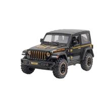 Modèle Voiture Miniature 1:32 for Jeep Wrangler Rubicon Tout-Terrain Modèle Voiture Alliage Moulé Pression Métal Moulé Pression Modèle Voiture Lumière Modèle réduit Voiture(Black)