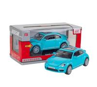 Modèle Voiture Miniature 1:32 for Le Modèle De Voiture Volkswagen Beetle GSR Modèle De Véhicule Utilitaire en Métal De Rue en Alliage Moulé Modèle réduit Voiture(Blue-Boxed)